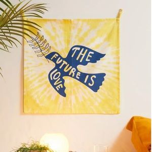 NEW UO hippie tie dye tapestry “the future is love”